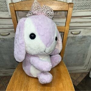 Amuse Pote Usa Loppy Bunny Plush purple 17" BIG Stuffed Bunny Japan Sumire-Chan
